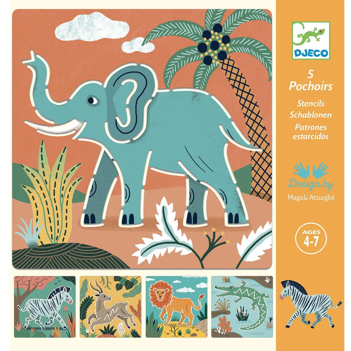 Wild Animals Stencil Kit by Djeco