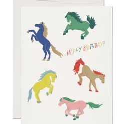 Wild Horses Birthday Greetings Card by Red Cap Cards