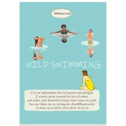 Wild Swimming Greetings Card by Wildflower Cards