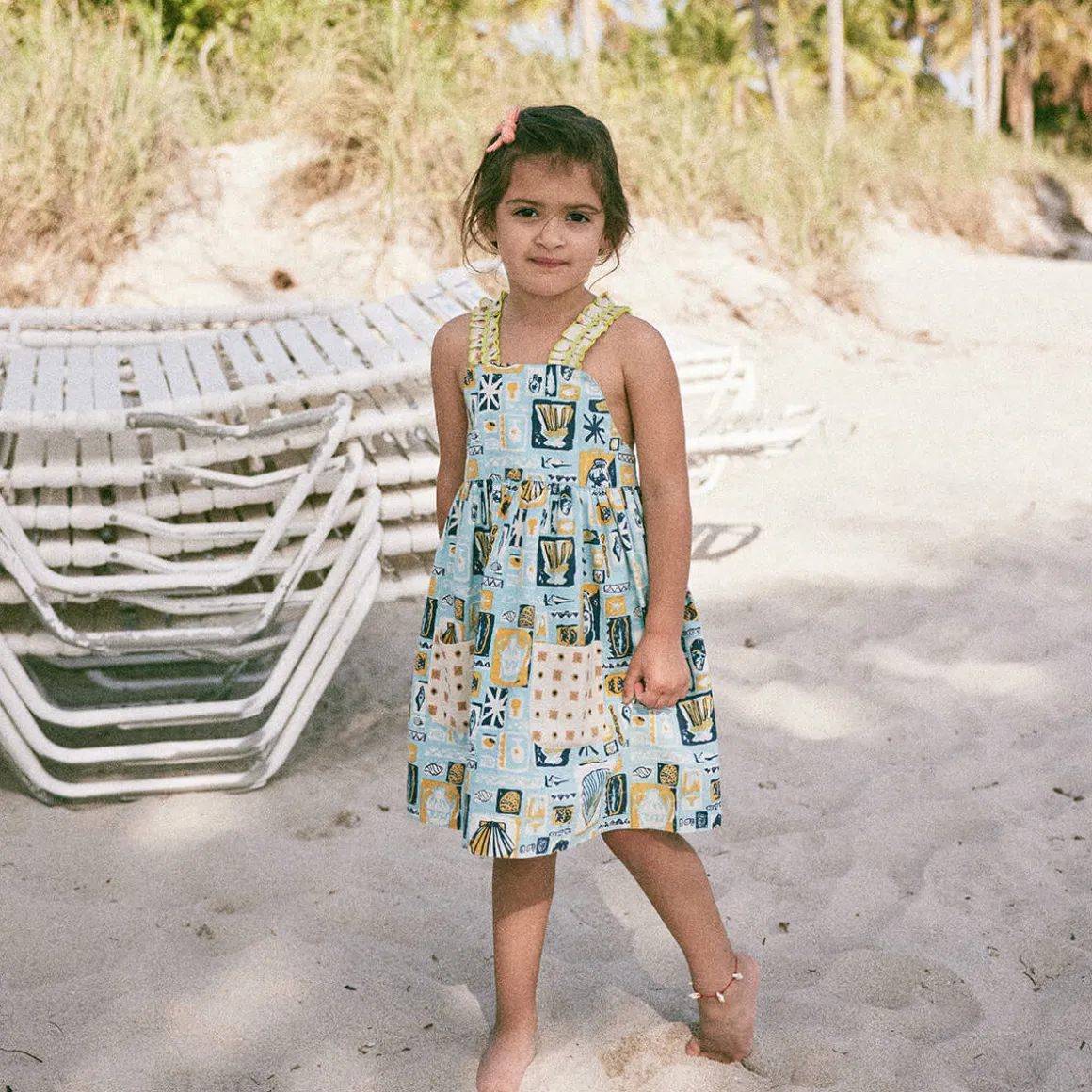 Willa Dress in Sky Collection by Misha & Puff - Last Ones In Stock - 5-8 Years