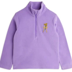 Winter Flowers Microfleece Zip Long Sleeve Top by Mini Rodini