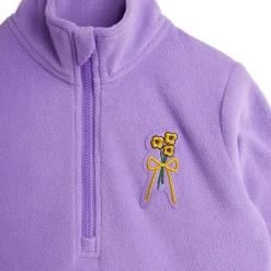 Winter Flowers Microfleece Zip Long Sleeve Top by Mini Rodini