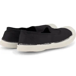 Women's Elastic Tennis Shoe in Carbon by Bensimon