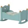 Wooden Cradle for Mouse in Blue by Maileg