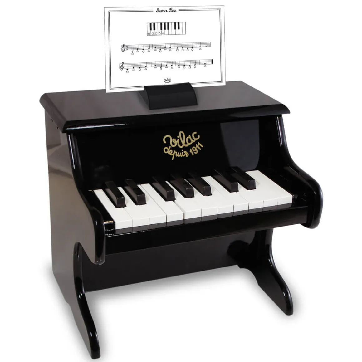 Wooden Piano in Black By Vilac