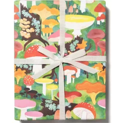 Woodland Mushrooms Gift Wrap by Red Cap Cards