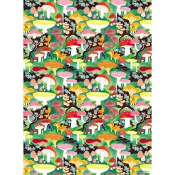 Woodland Mushrooms Gift Wrap by Red Cap Cards