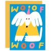 Woof Woof Dog Greetings Card by Susie Hammer for Wrap