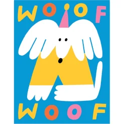 Woof Woof Dog Greetings Card by Susie Hammer for Wrap