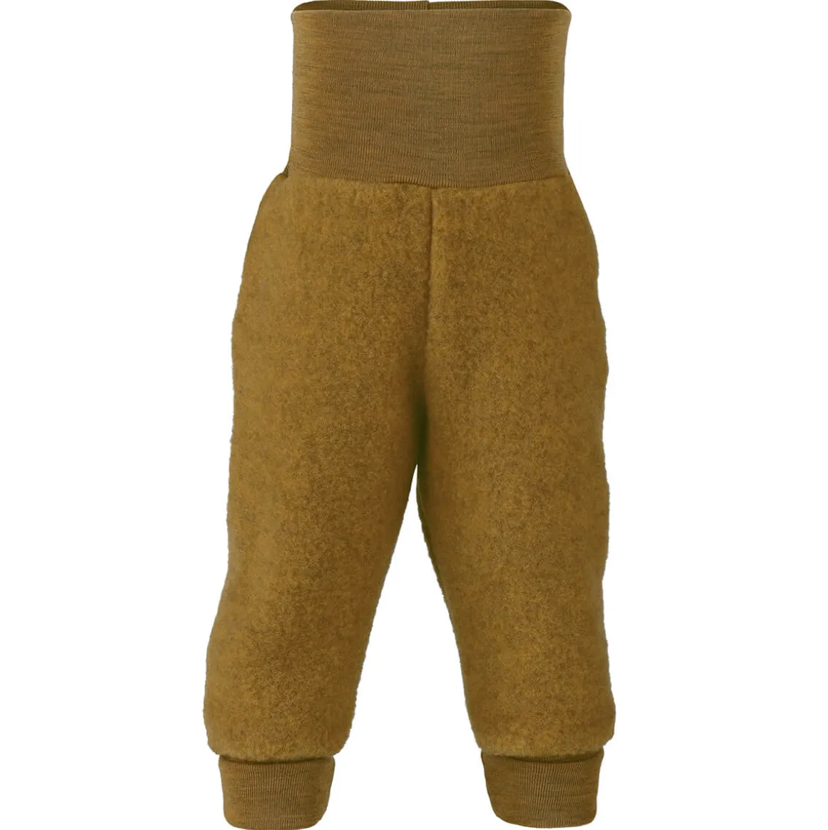 Wool Fleece Baby Pants with Waistband in Saffron Melange by Engel