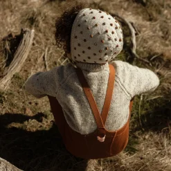 Woolly Footless Tights With Braces in Ginger by Silly Silas