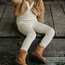 Woolly Footless Tights With Braces in Cream Blend by Silly Silas