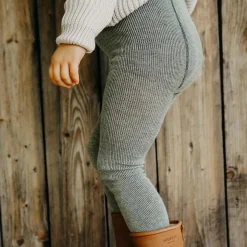 Woolly Footless Tights With Braces in Granite Grey by Silly Silas