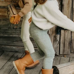 Woolly Footless Tights With Braces in Granite Grey by Silly Silas