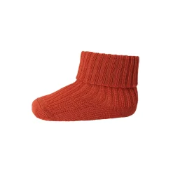 Wool Rib Ankle Socks in Burnt Orange by MP Denmark