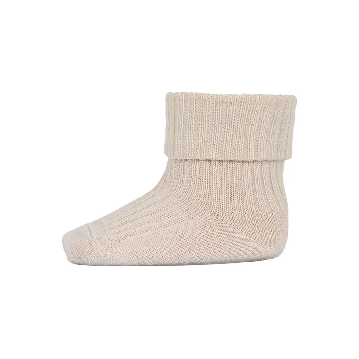 Wool Rib Ankle Socks in Ecru by MP Denmark