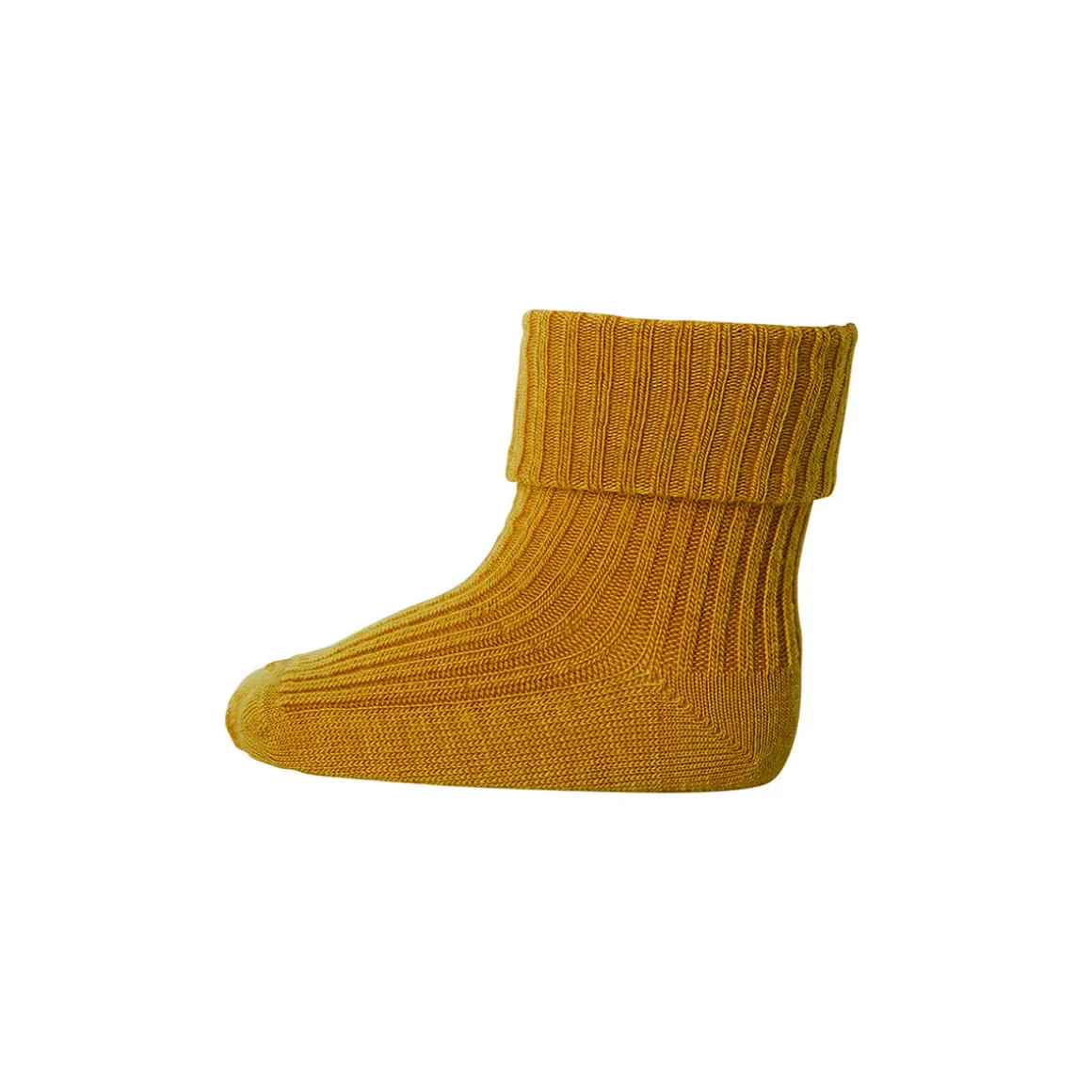 Wool Rib Ankle Socks in Golden Spice by MP Denmark