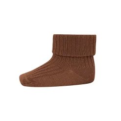 Wool Rib Ankle Socks in Pecan Pie by MP Denmark