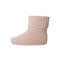 Wool Rib Ankle Socks in Rose Dust by MP Denmark