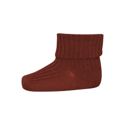 Wool Rib Ankle Socks in Rustic Clay by MP Denmark