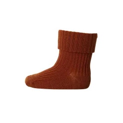 Wool Rib Ankle Socks in Sienna by MP Denmark