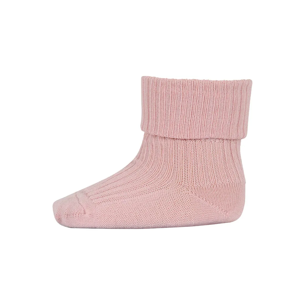 Wool Rib Ankle Socks in Silver Pink by MP Denmark
