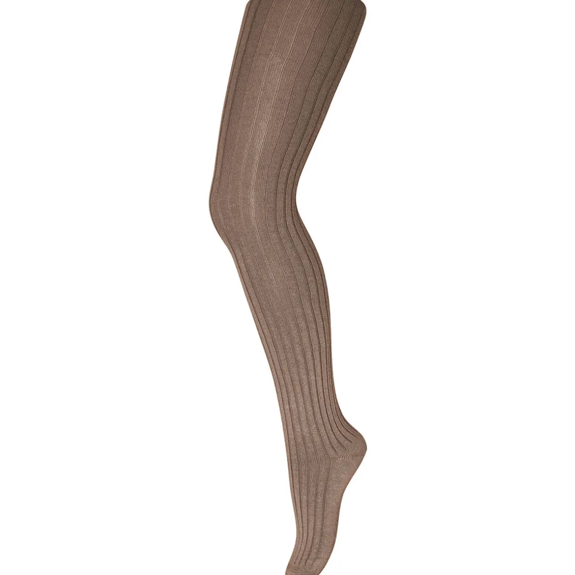 Wool Rib Tights in Brown Sienna by MP Denmark