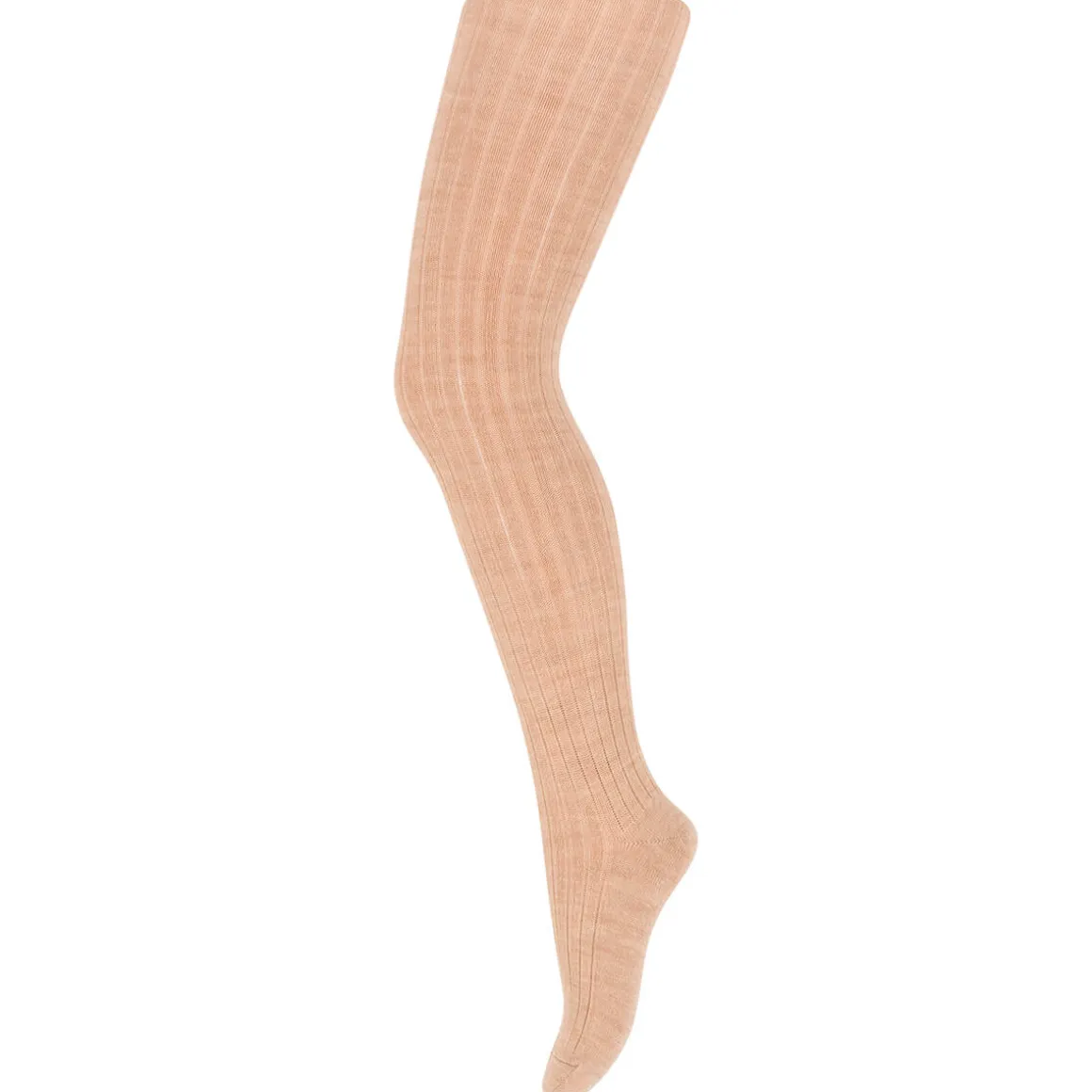 Wool Rib Tights in Camel Melange by MP Denmark