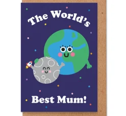 World's Best Mum Greetings Card by Studio Boketto