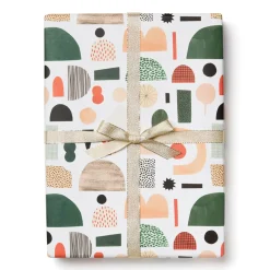 Xmas Shapes Christmas Gift Wrap (3 Sheets Pack) By Red Cap Cards