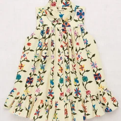 Yelena Dress in Alabaster Botanica by Misha & Puff