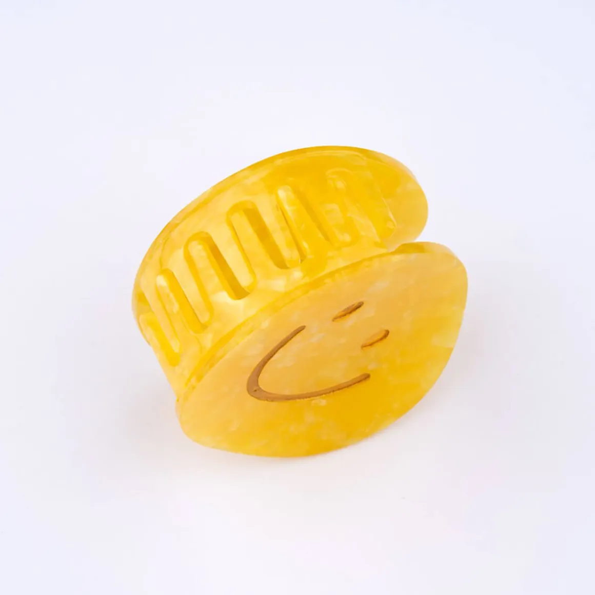 Yellow Smiley Hair Claw by Coucou Suzette
