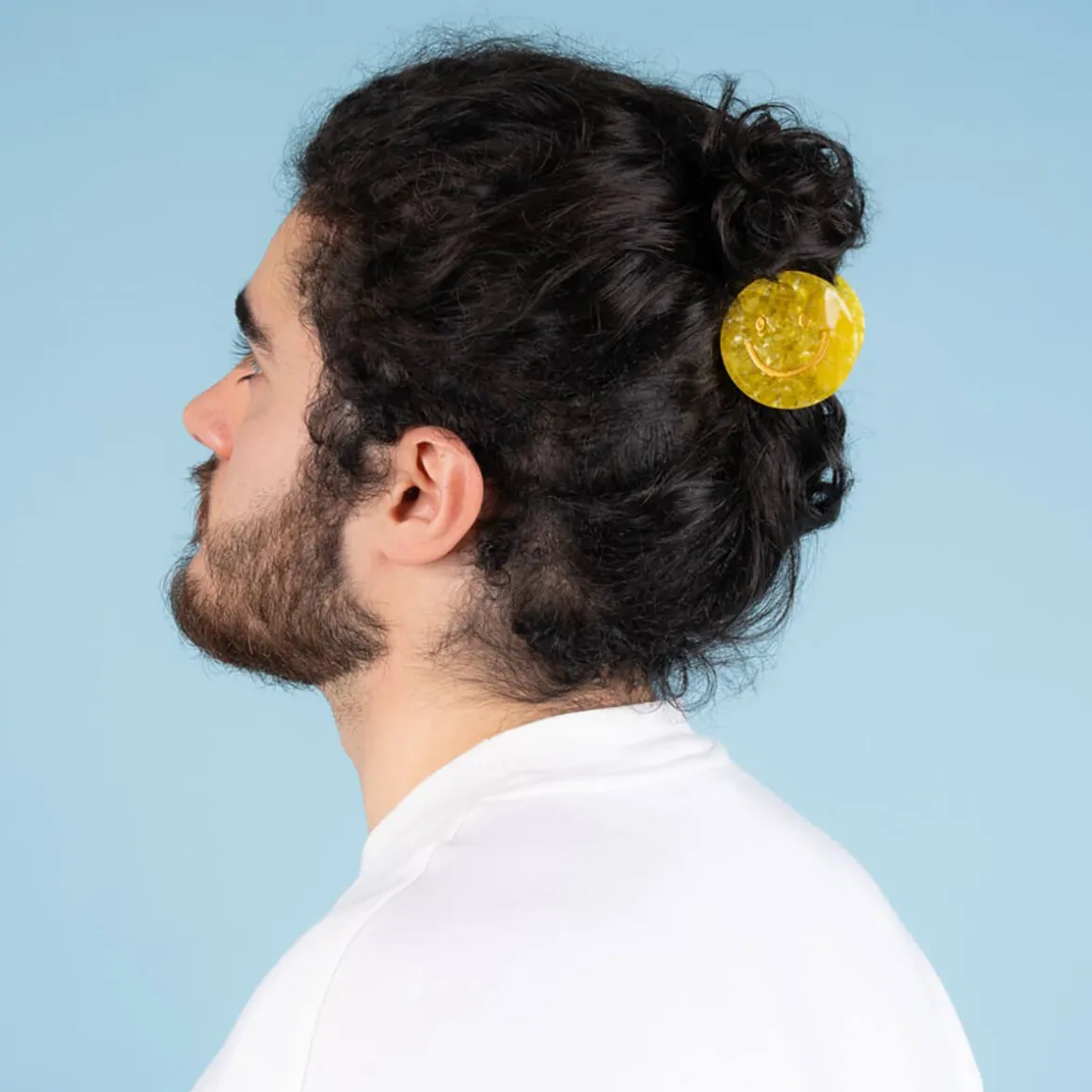 Yellow Smiley Hair Claw by Coucou Suzette