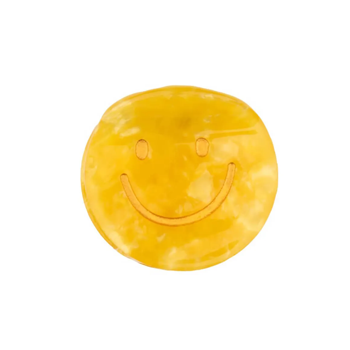 Yellow Smiley Mini Hair Claw by Coucou Suzette