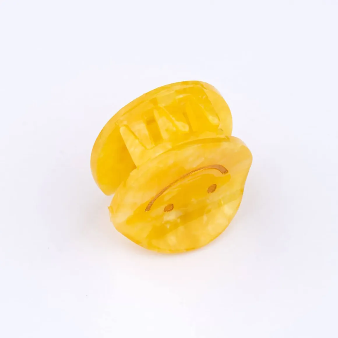 Yellow Smiley Mini Hair Claw by Coucou Suzette