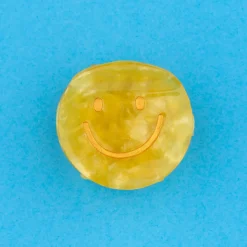 Yellow Smiley Mini Hair Claw by Coucou Suzette