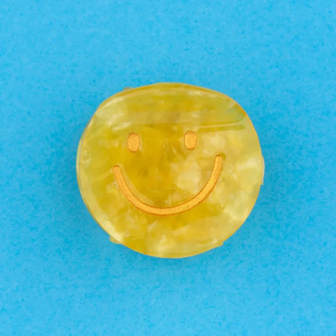Yellow Smiley Mini Hair Claw by Coucou Suzette