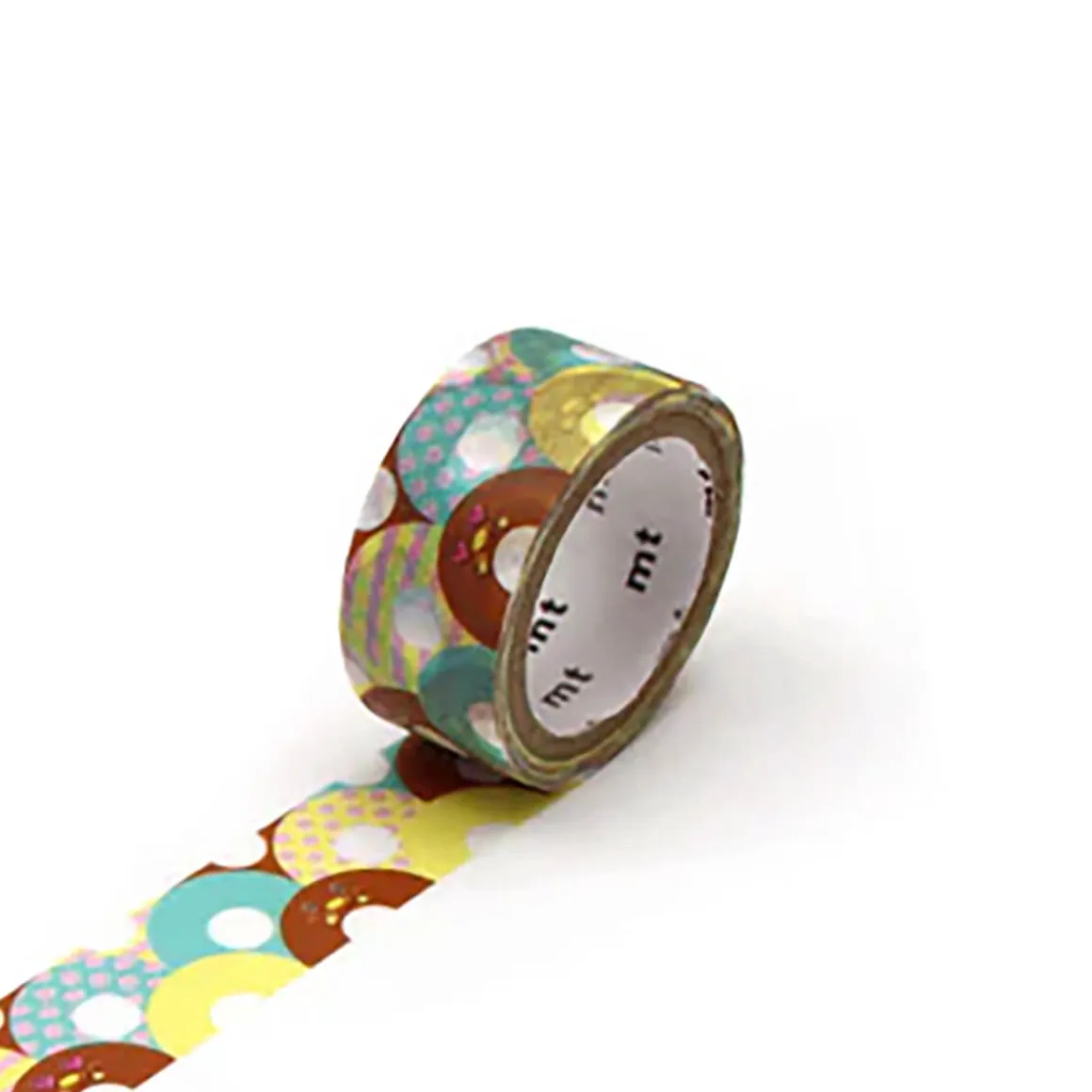 Young-Kun Colorful Circles 15mm Special Dagashi Washi Tape by MT Japan