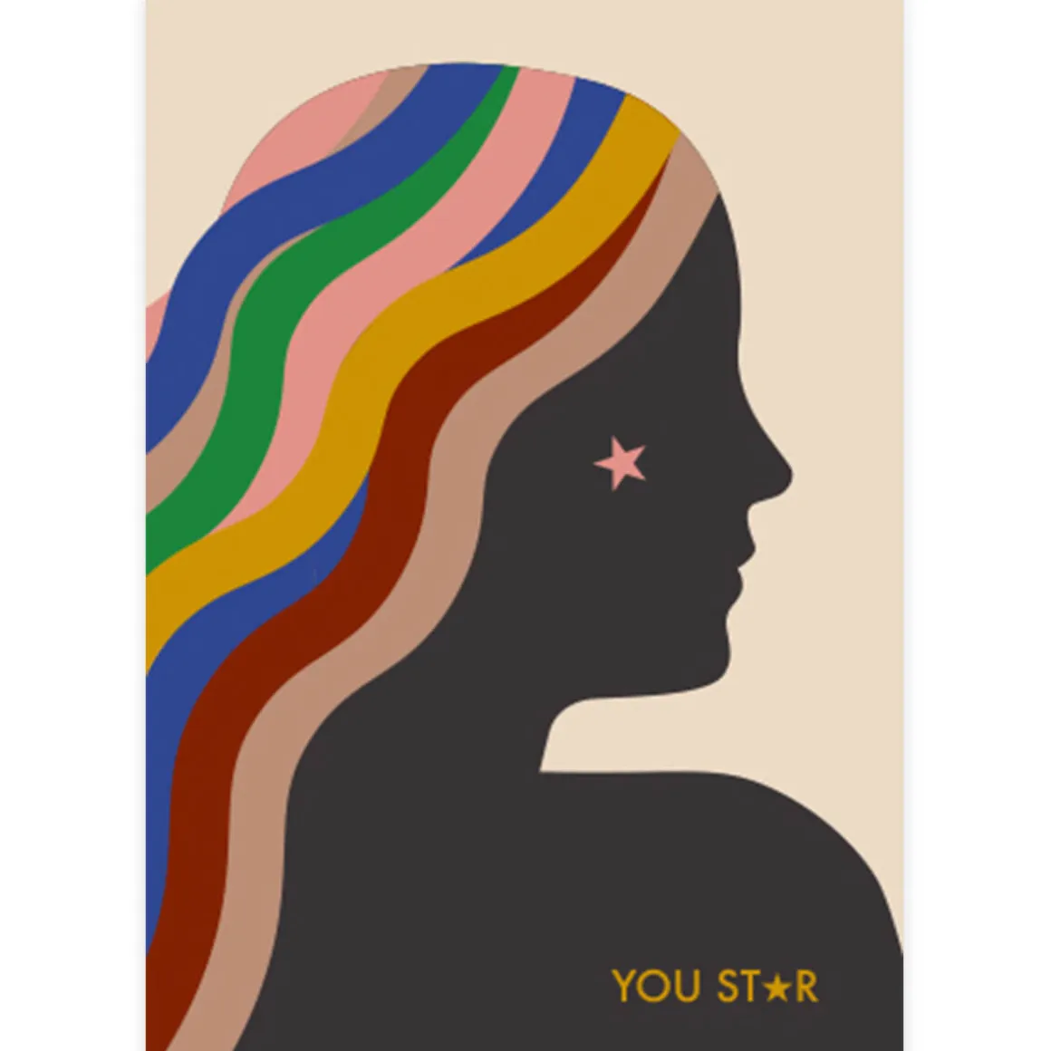 You Star Greetings Card by Dicky Bird