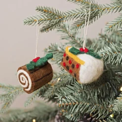 Yule Log Felt Hanging Christmas Decoration by Amica