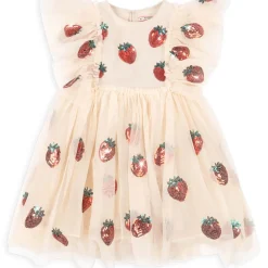 Yvonne Frill Dress in Strawberry by Konges Slojd