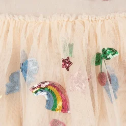 Yvonne Puff Dress in Rainbow Twinkle by Konges Slojd