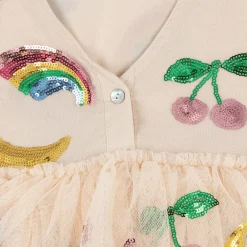 Yvonne Puff Dress in Rainbow Twinkle by Konges Slojd
