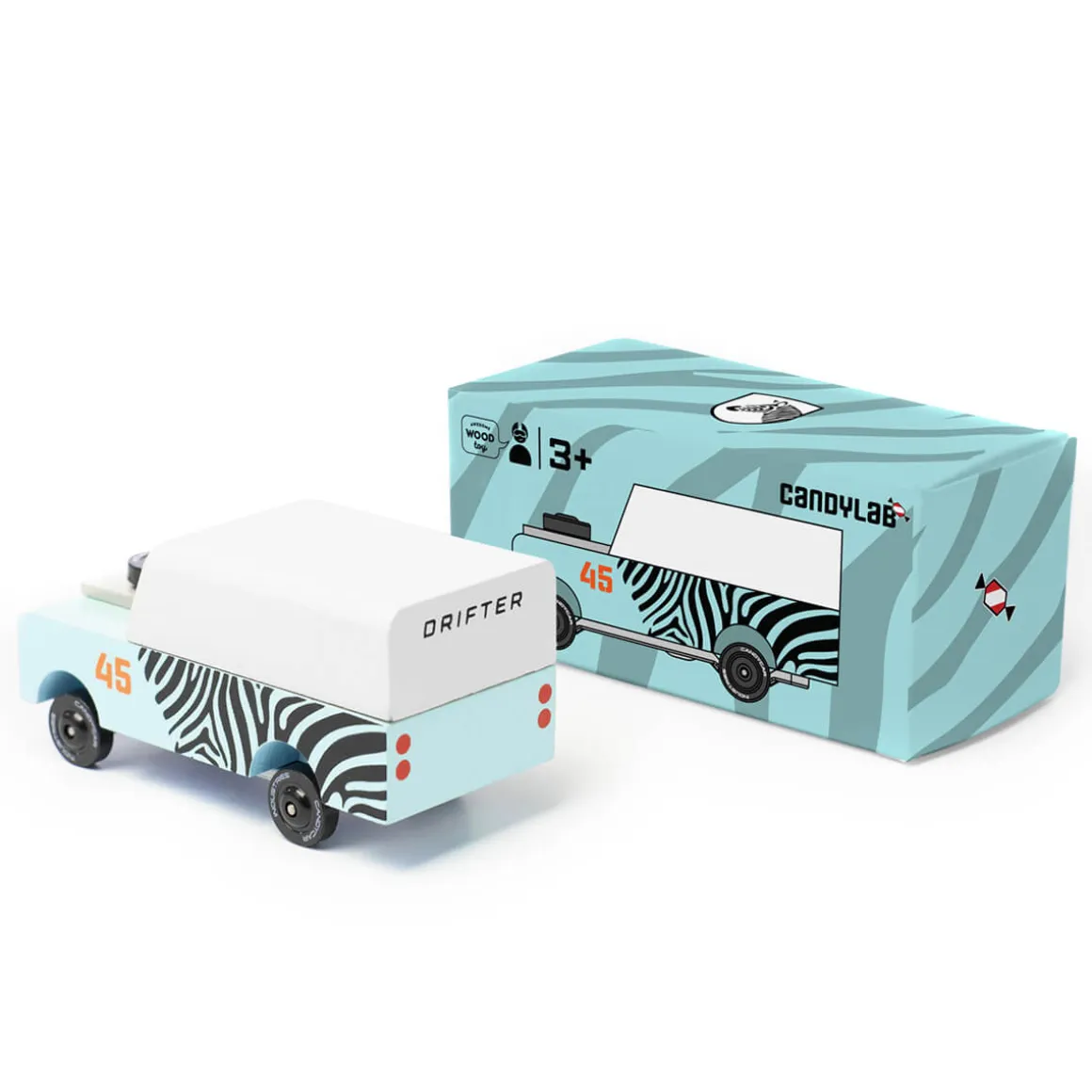 Zebra Drifter Mini Candycar By Candylab Toys