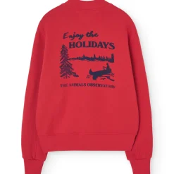 Zebra Sweatshirt in Red by The Animals Observatory - Last One In Stock - 4 Years