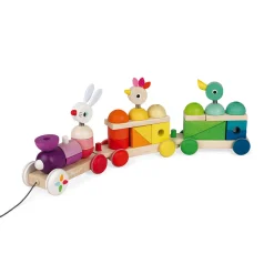 Zigolos Giant Multicolour Pull Along Train by Janod