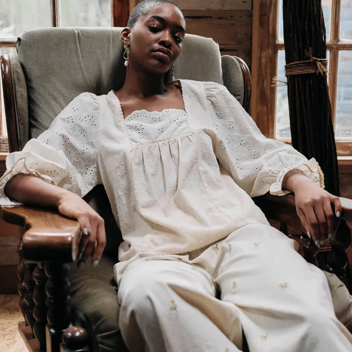 Zinfin Top in Cream by Meadows - Last Ones in Stock - UK 6-12