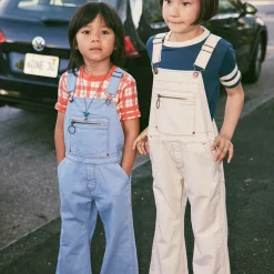 Zip Overall in Baby Blue by Misha & Puff