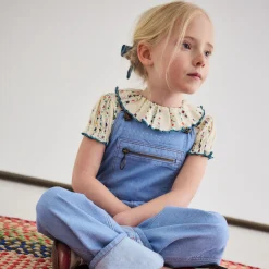 Zip Overall in Baby Blue by Misha & Puff