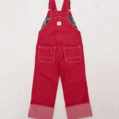 Zip Overall in Vintage Red Denim by Misha & Puff
